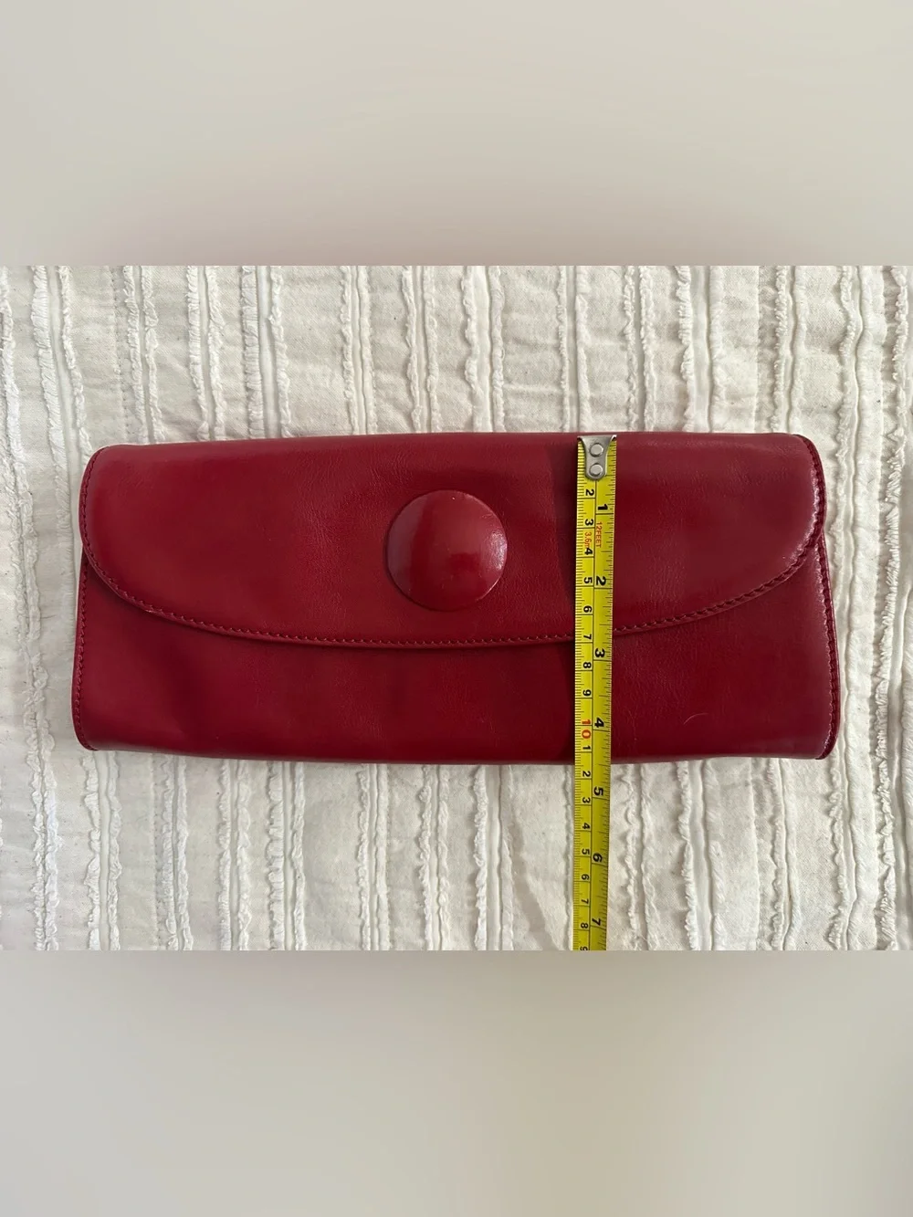 HOBO International Vintage Eden Red Leather Clutch Purse